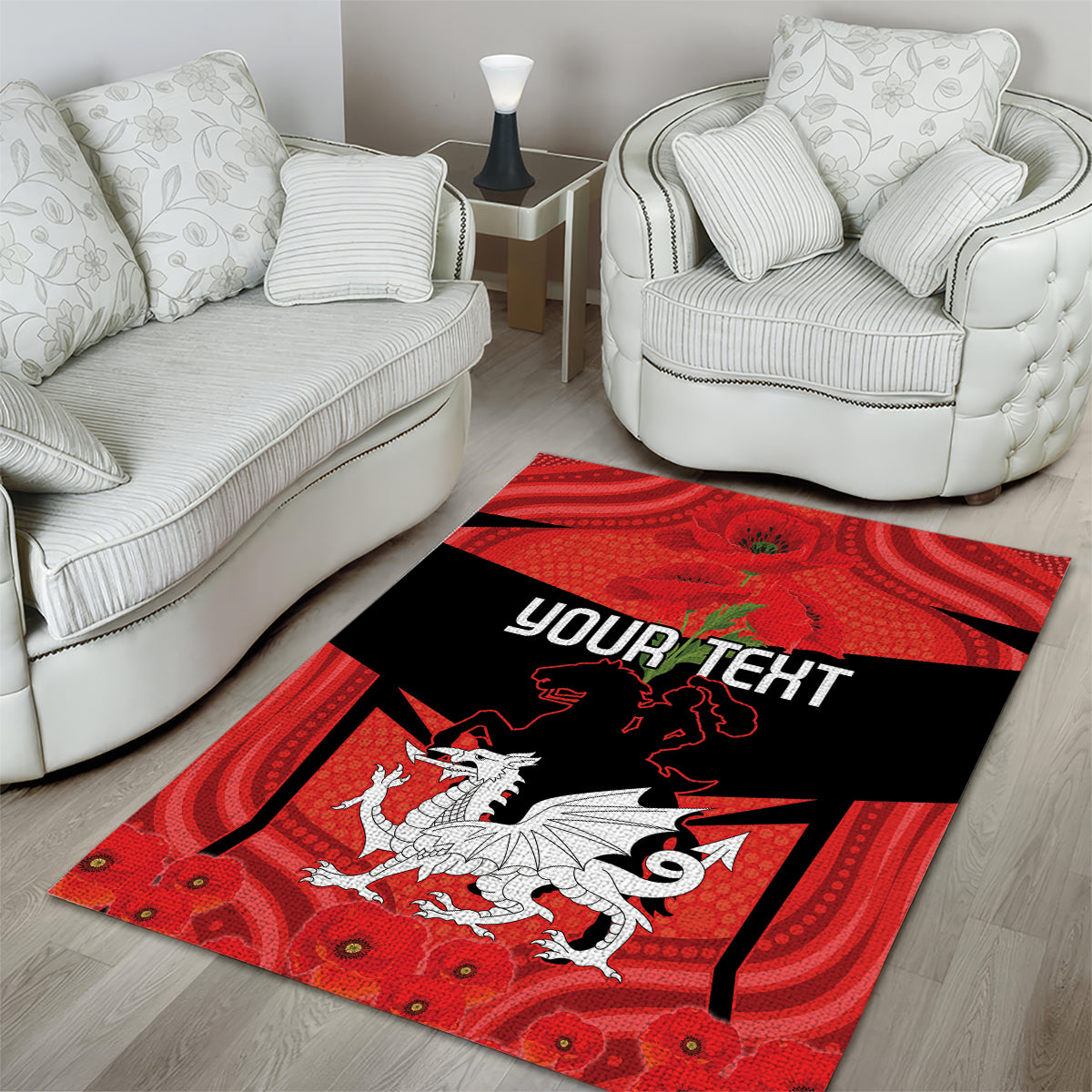 Custom Dragons Rugby ANZAC Area Rug Gallipoli Soldier With Aboriginal Art - Vibe Hoodie Shop