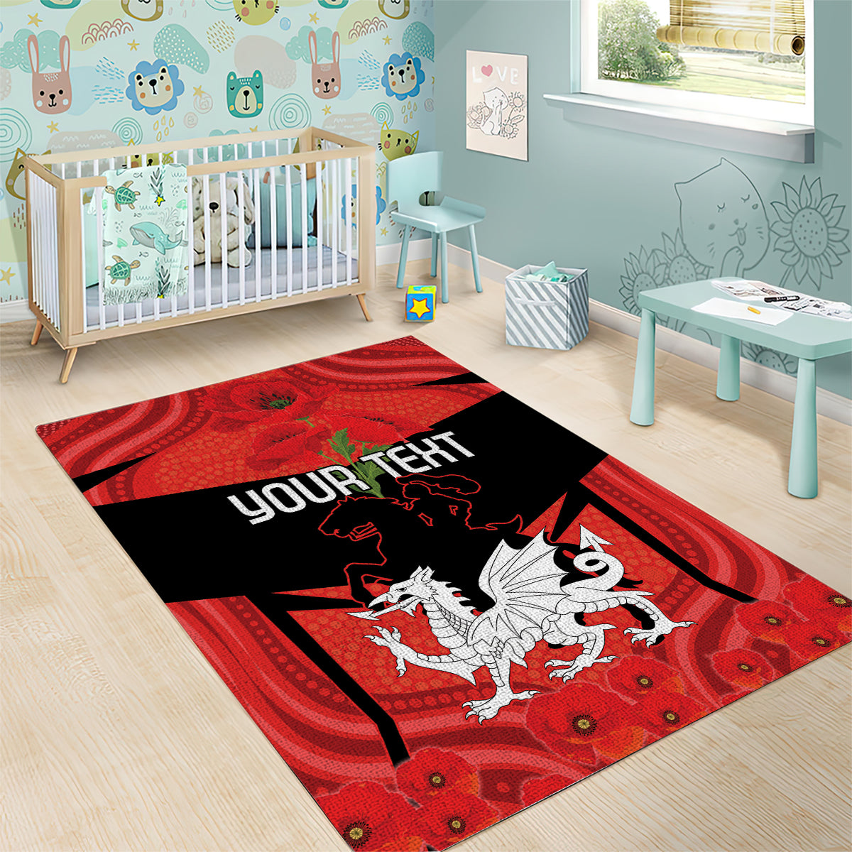 Custom Dragons Rugby ANZAC Area Rug Gallipoli Soldier With Aboriginal Art - Vibe Hoodie Shop