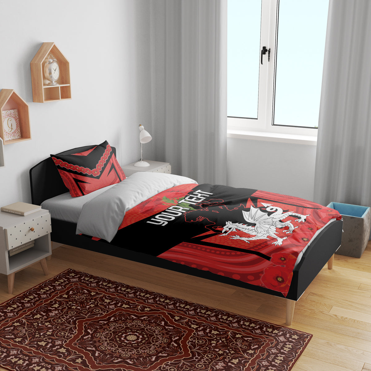 Custom Dragons Rugby ANZAC Bedding Set Gallipoli Soldier With Aboriginal Art - Vibe Hoodie Shop