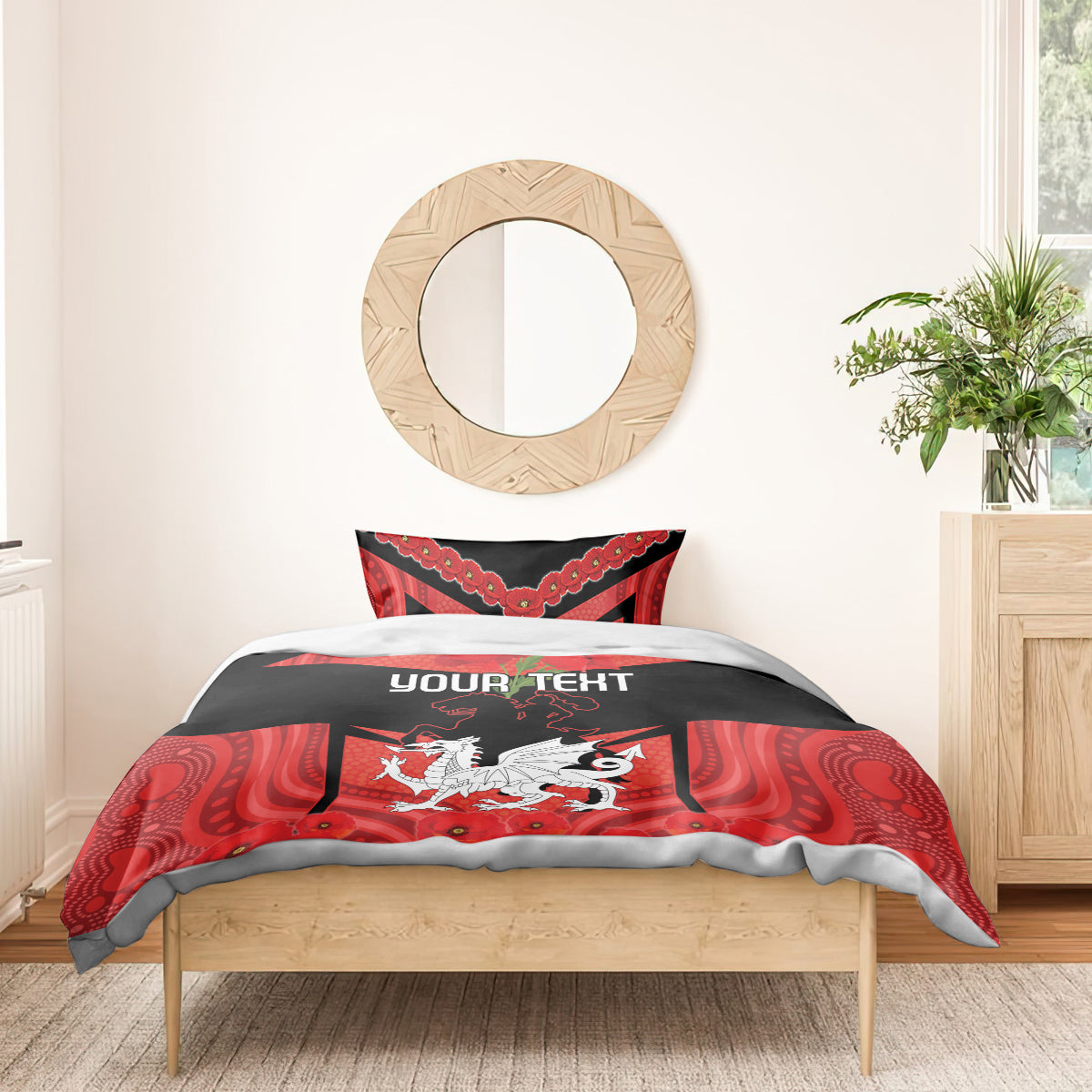 Custom Dragons Rugby ANZAC Bedding Set Gallipoli Soldier With Aboriginal Art - Vibe Hoodie Shop