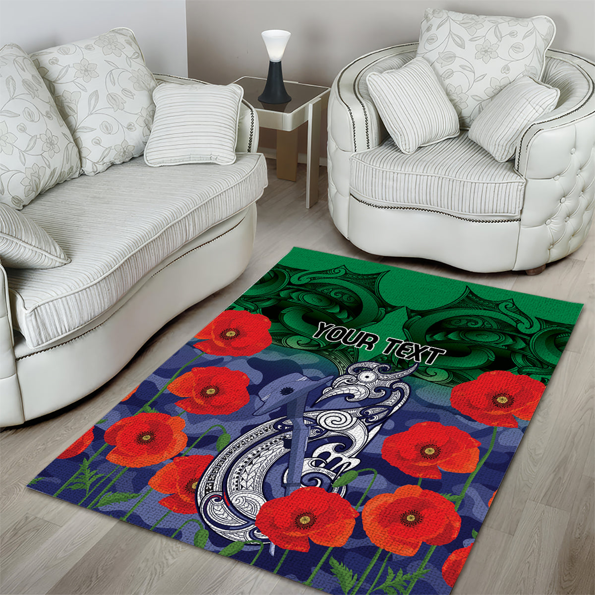 Custom Warriors Rugby ANZAC Area Rug Gallipoli Soldier With Aboriginal Art - Vibe Hoodie Shop