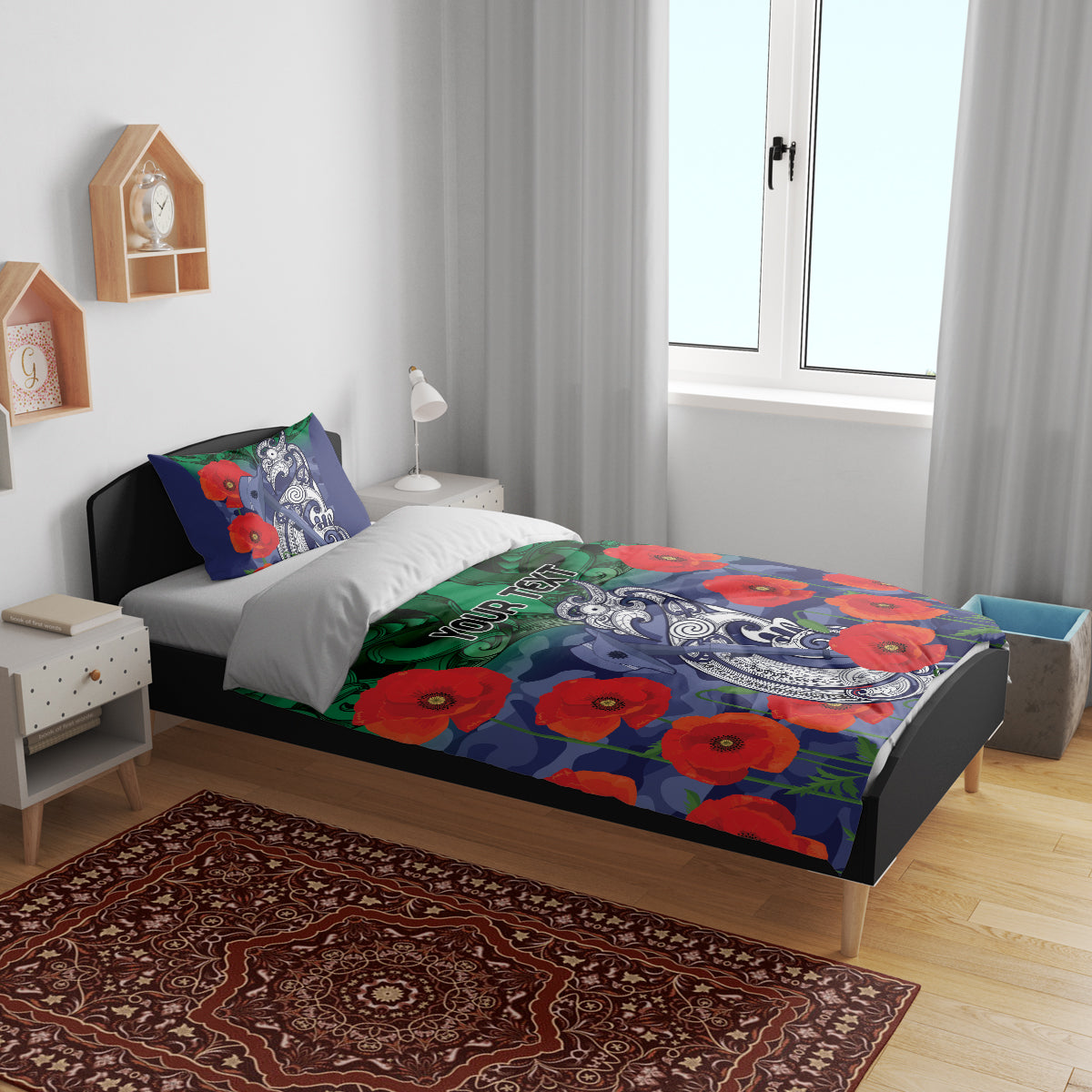Custom Warriors Rugby ANZAC Bedding Set Gallipoli Soldier With Aboriginal Art - Vibe Hoodie Shop