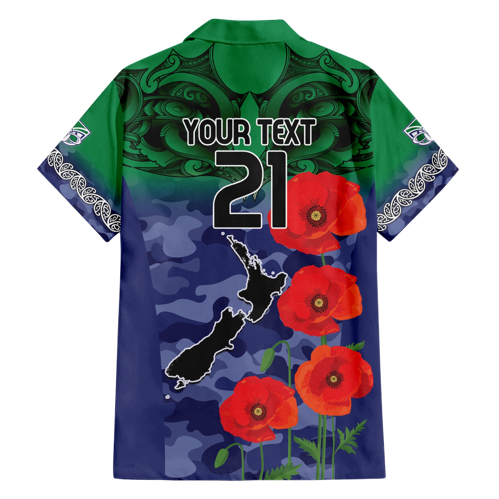 Custom Warriors Rugby ANZAC Hawaiian Shirt Gallipoli Soldier With Aboriginal Art - Vibe Hoodie Shop