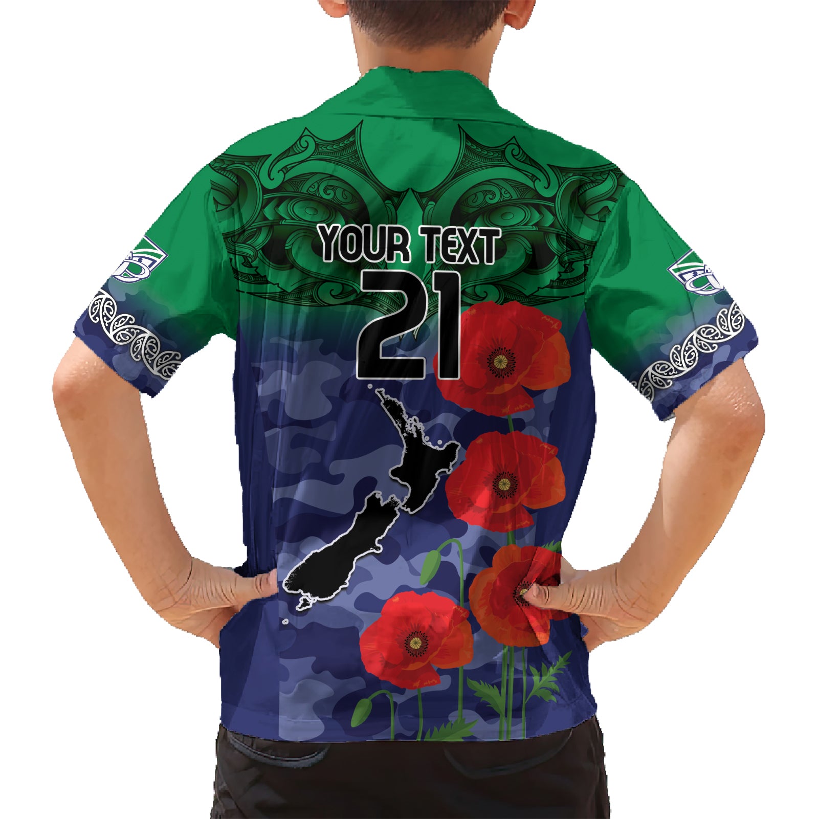 Custom Warriors Rugby ANZAC Hawaiian Shirt Gallipoli Soldier With Aboriginal Art - Vibe Hoodie Shop