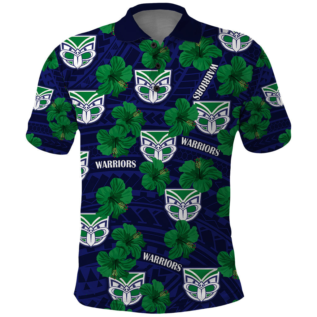 custom-text-and-number-new-zealand-warriors-rugby-polo-shirt-polynesian-style-with-hibiscus
