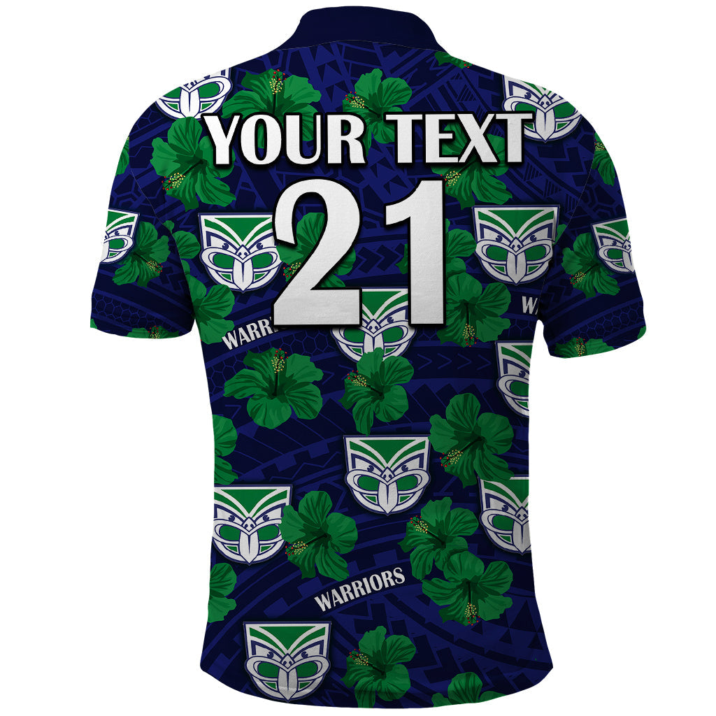 custom-text-and-number-new-zealand-warriors-rugby-polo-shirt-polynesian-style-with-hibiscus