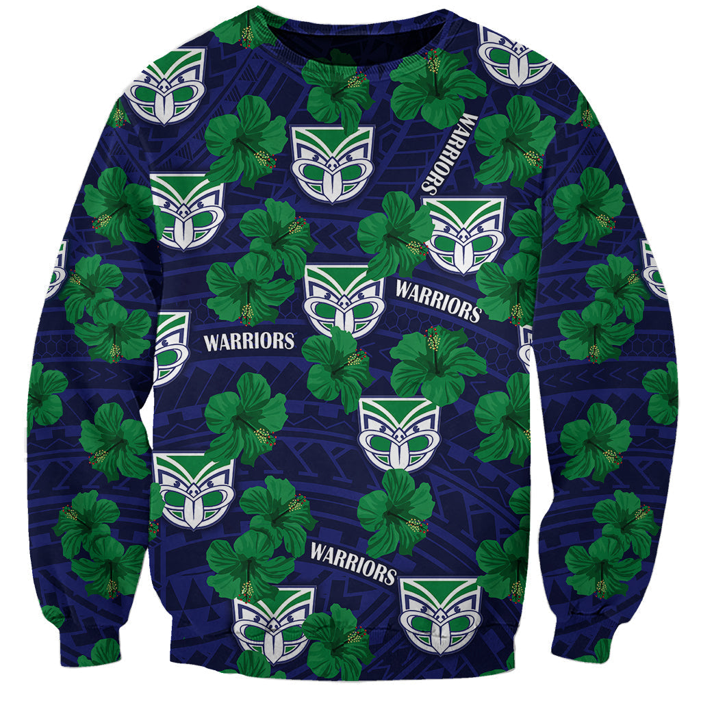 custom-text-and-number-new-zealand-warriors-rugby-sweatshirt-polynesian-style-with-hibiscus