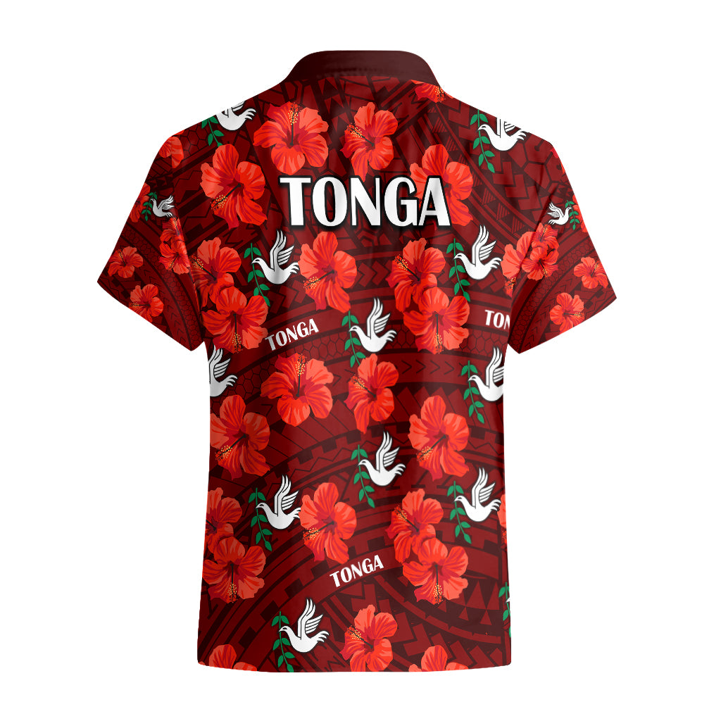 Tonga Rugby Hawaiian Shirt Polynesian Style With Hibiscus - Vibe Hoodie Shop