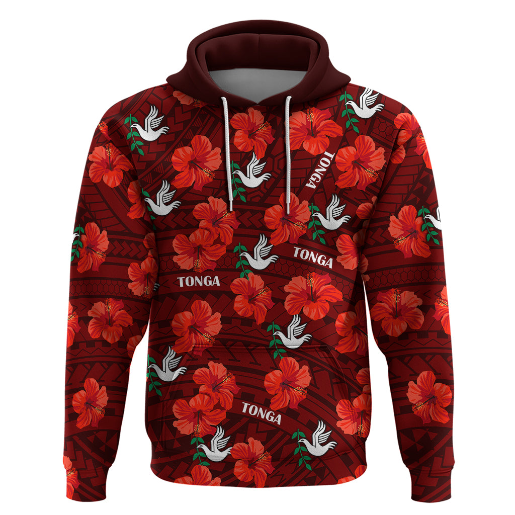 Tonga Rugby Hoodie Polynesian Style With Hibiscus LT9 - Vibe Hoodie Shop