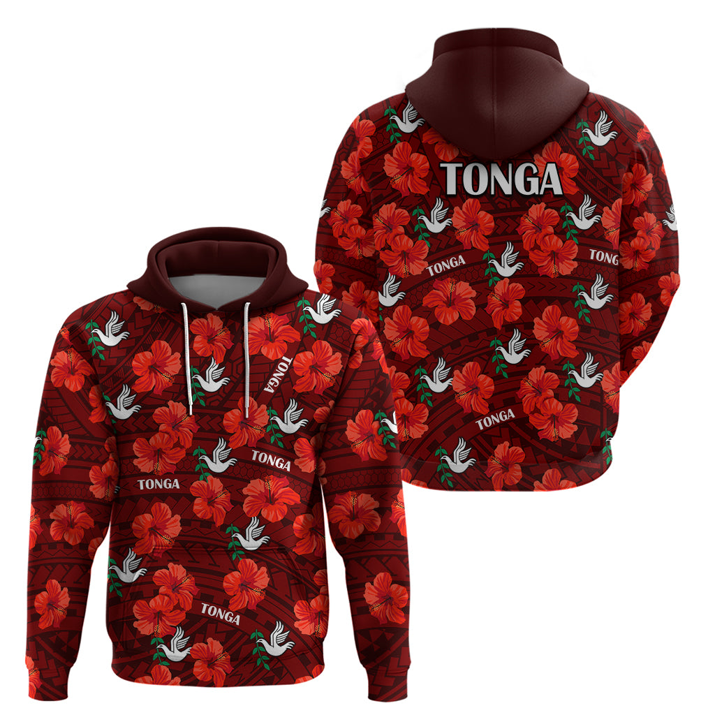 Tonga Rugby Hoodie Polynesian Style With Hibiscus LT9 - Vibe Hoodie Shop