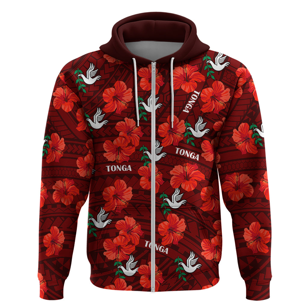 Tonga Rugby Hoodie Polynesian Style With Hibiscus LT9 - Vibe Hoodie Shop