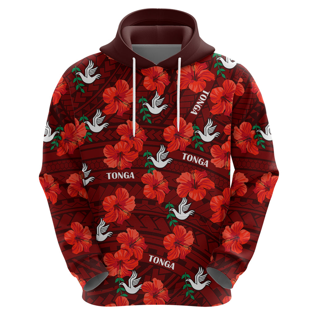 Tonga Rugby Hoodie Polynesian Style With Hibiscus LT9 - Vibe Hoodie Shop