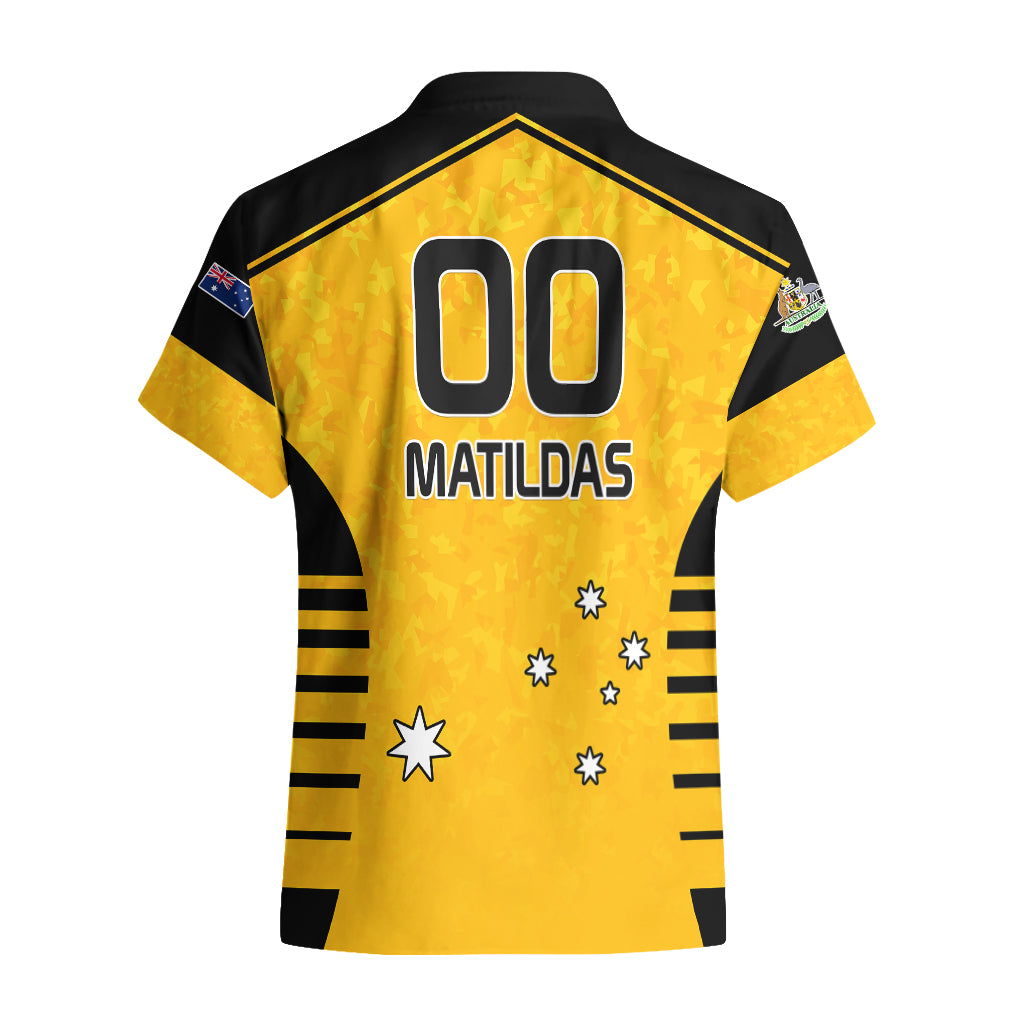 Custom Australia Soccer Hawaiian Shirt Matildas 2023 Socceroos Black Vibe - Vibe Hoodie Shop