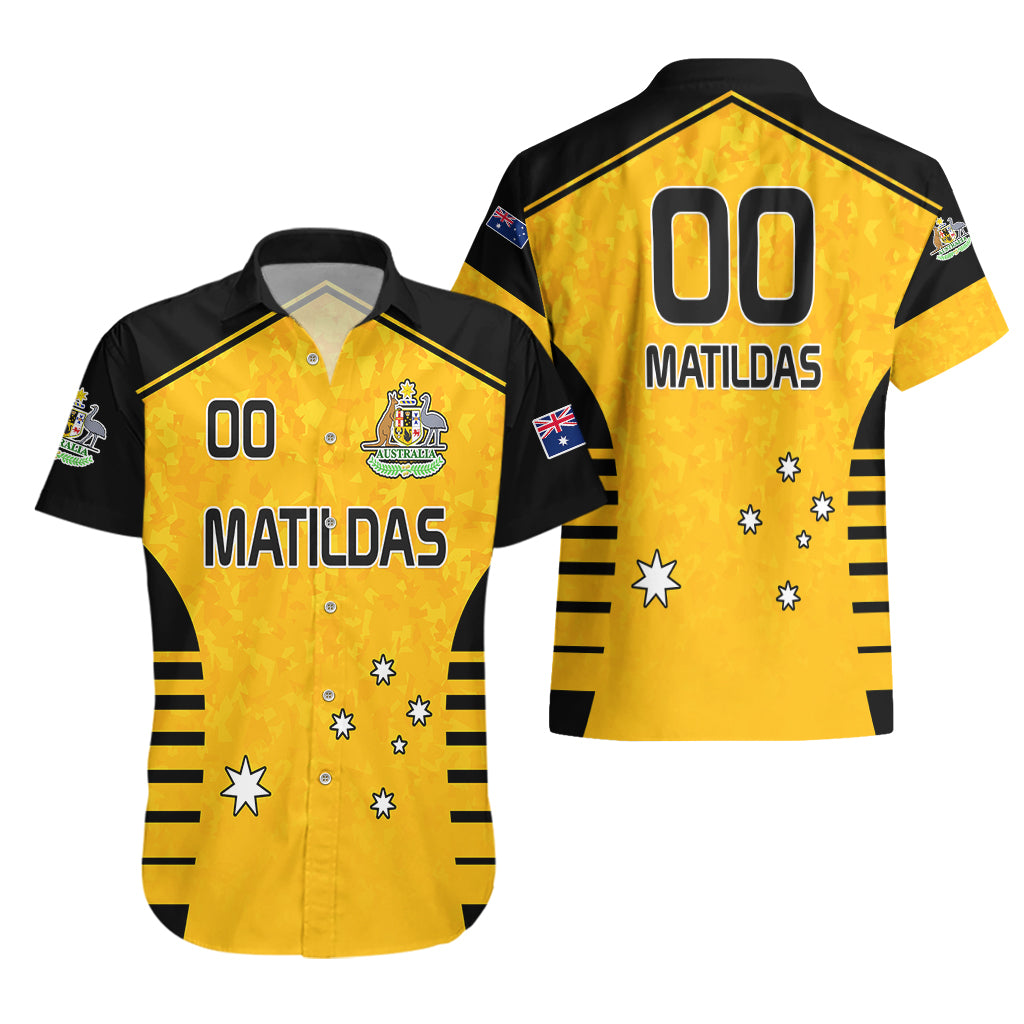 Custom Australia Soccer Hawaiian Shirt Matildas 2023 Socceroos Black Vibe - Vibe Hoodie Shop
