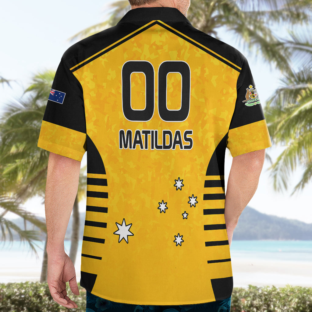 Custom Australia Soccer Hawaiian Shirt Matildas 2023 Socceroos Black Vibe - Vibe Hoodie Shop