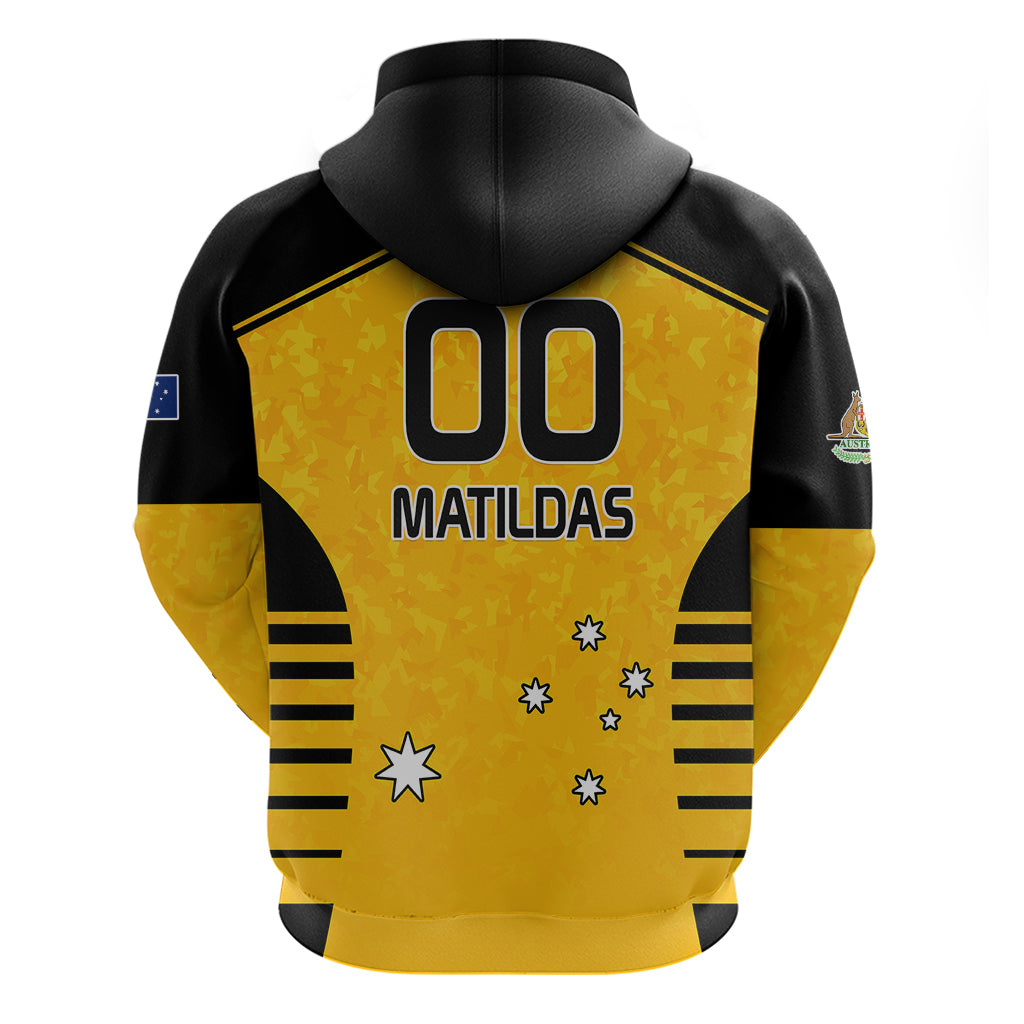 Custom Australia Soccer Hoodie Matildas 2023 Socceroos Black Vibe LT9 - Vibe Hoodie Shop