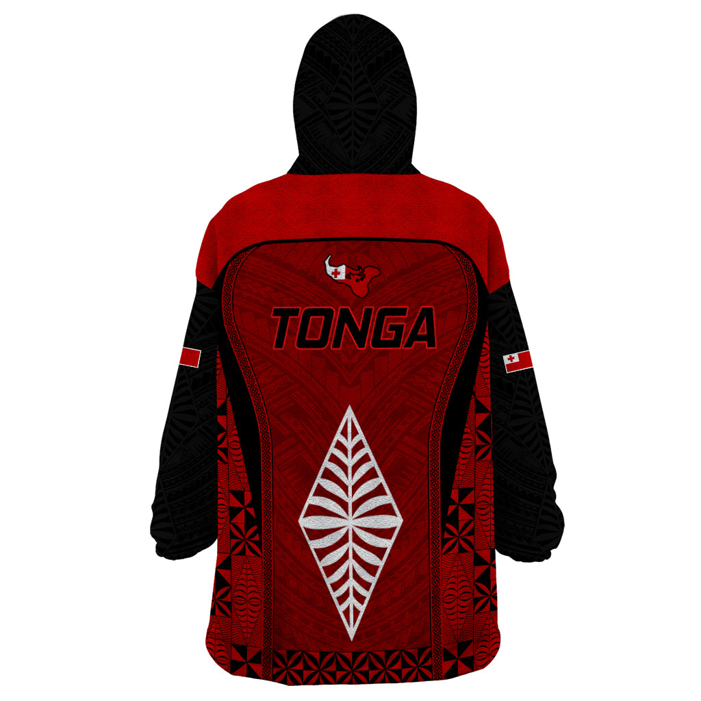 Tonga Rugby Wearable Blanket Hoodie Go Champions World Cup 2023 Ngatu Unique - Vibe Hoodie Shop