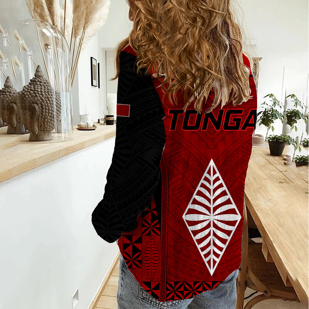 Tonga Rugby Women Casual Shirt Go Champions World Cup 2023 Ngatu Unique - Vibe Hoodie Shop