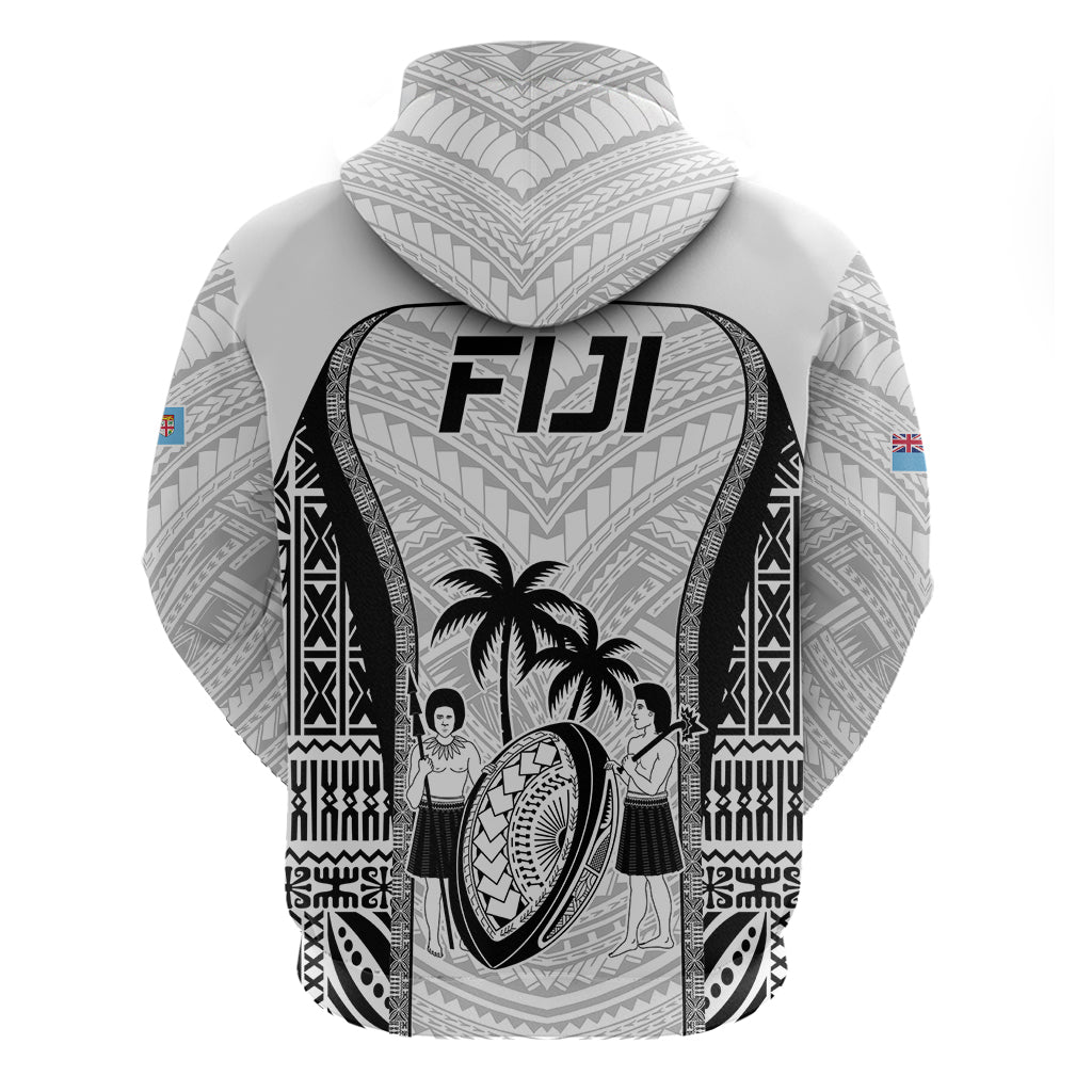 Fiji Rugby Hoodie Go Champions World Cup 2023 Tapa Unique White Vibe LT9 - Vibe Hoodie Shop