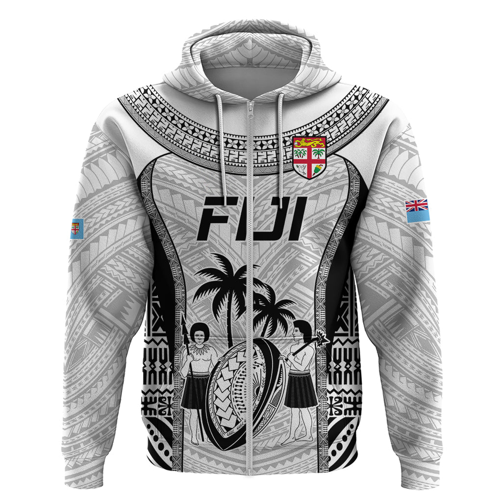 Fiji Rugby Hoodie Go Champions World Cup 2023 Tapa Unique White Vibe LT9 - Vibe Hoodie Shop