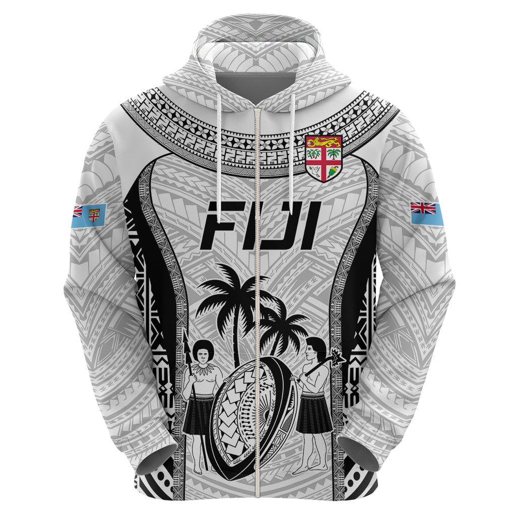 Custom Fiji Rugby Hoodie Go Champions World Cup 2023 Tapa Unique White Vibe LT9 - Vibe Hoodie Shop