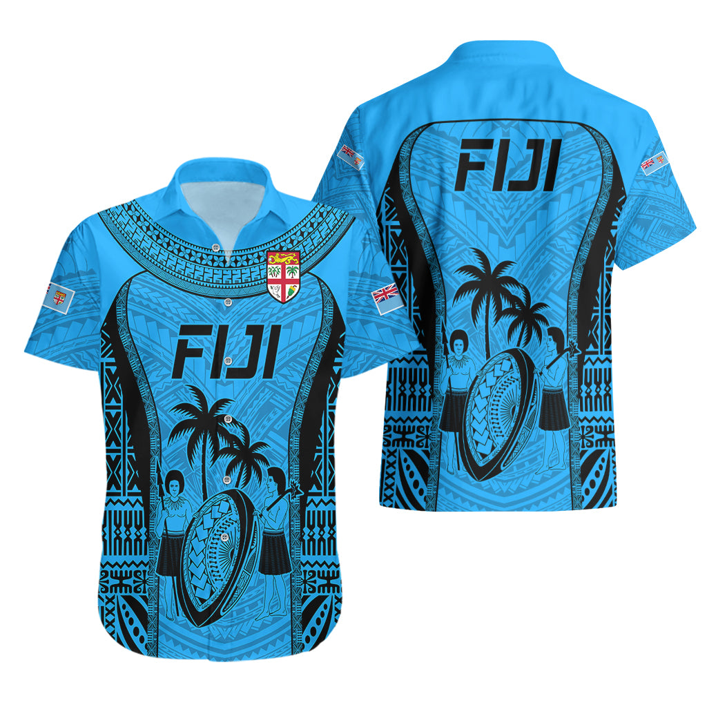 Fiji Rugby Hawaiian Shirt Go Champions World Cup 2023 Tapa Unique Blue Vibe - Vibe Hoodie Shop