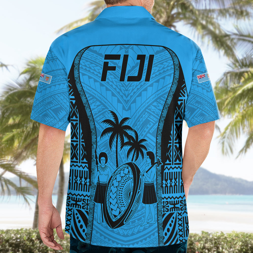 Fiji Rugby Hawaiian Shirt Go Champions World Cup 2023 Tapa Unique Blue Vibe - Vibe Hoodie Shop