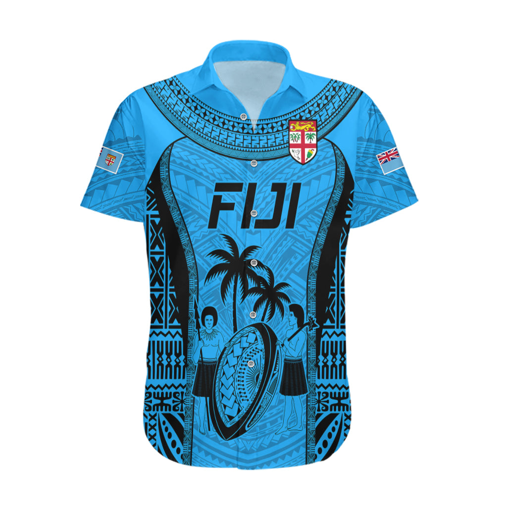Custom Fiji Rugby Hawaiian Shirt Go Champions World Cup 2023 Tapa Unique Blue Vibe - Vibe Hoodie Shop
