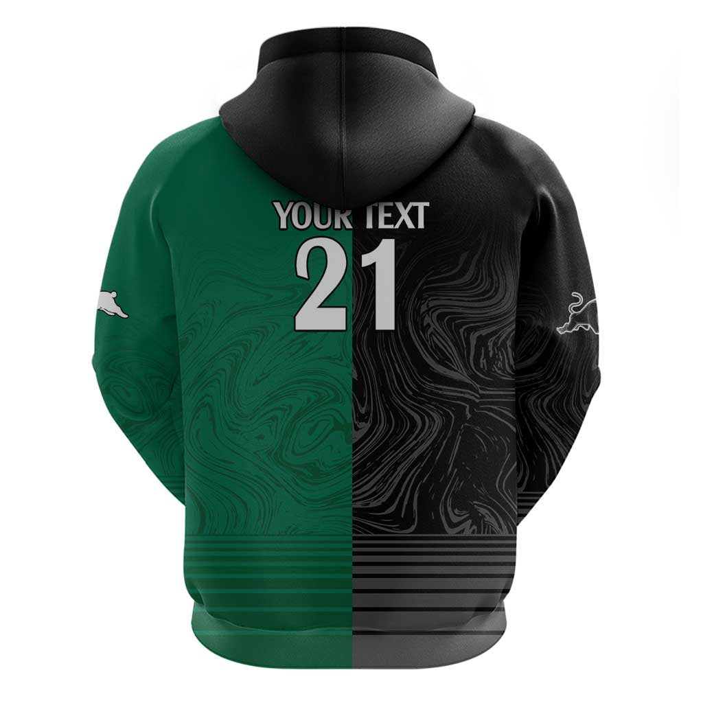Custom Rabbitohs-Panthers Hoodie NRL Tribal Half Style LT9 - Vibe Hoodie Shop