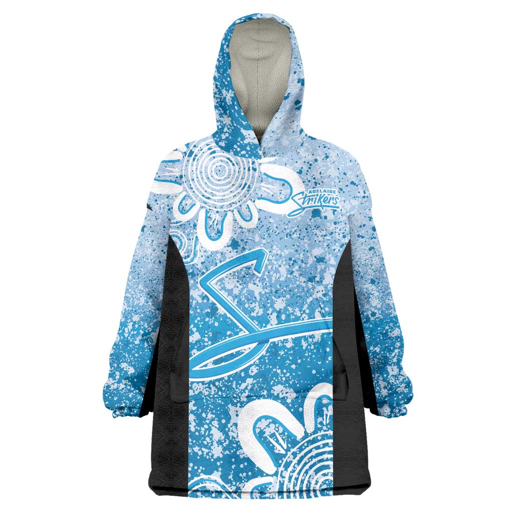 Adelaide Strikers Custom Wearable Blanket Hoodie Minimalism Aboriginal - Vibe Hoodie Shop