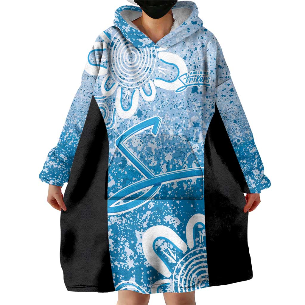 Adelaide Strikers Custom Wearable Blanket Hoodie Minimalism Aboriginal - Vibe Hoodie Shop