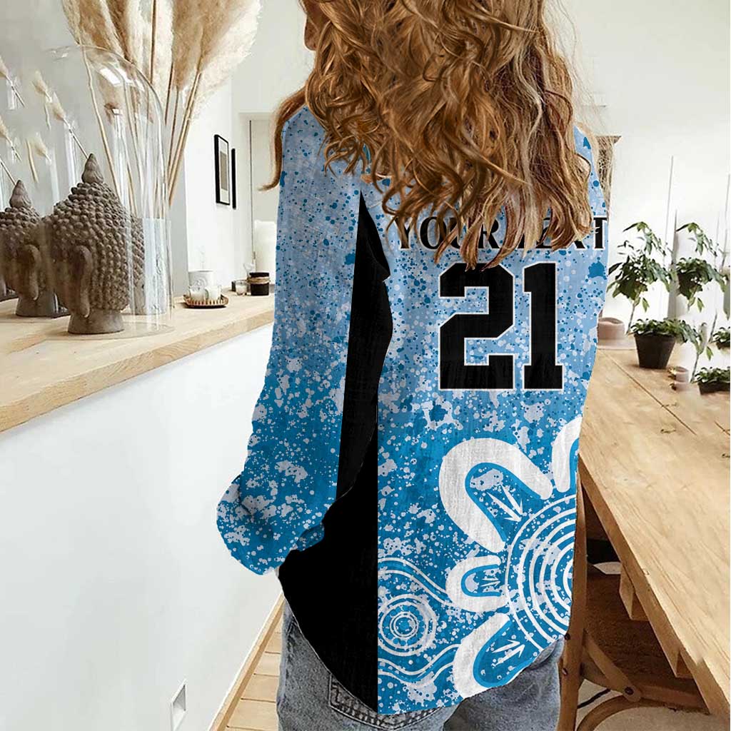 Adelaide Strikers Custom Women Casual Shirt Minimalism Aboriginal - Vibe Hoodie Shop
