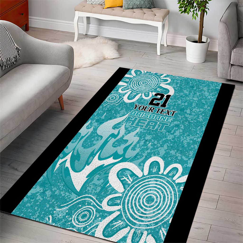 Brisbane Heat Custom Area Rug Minimalism Aboriginal - Vibe Hoodie Shop