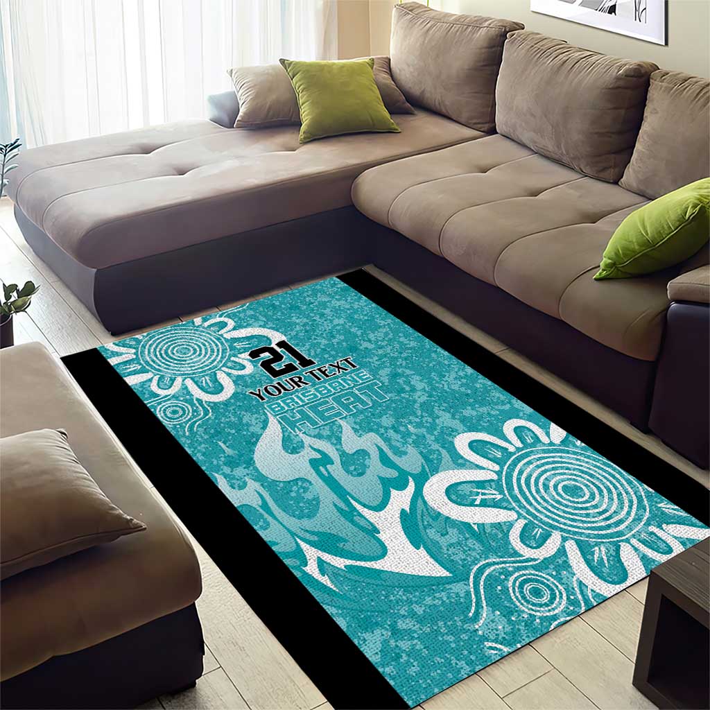 Brisbane Heat Custom Area Rug Minimalism Aboriginal - Vibe Hoodie Shop