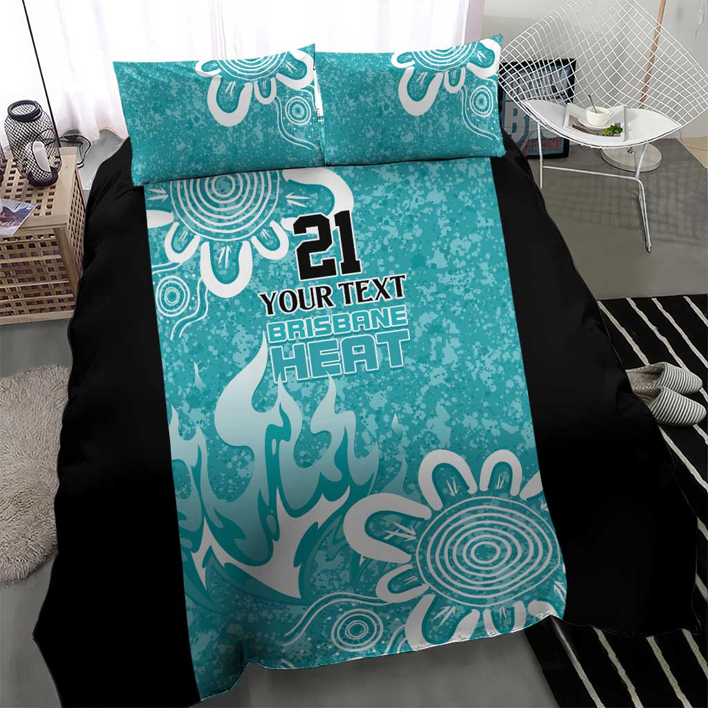 Brisbane Heat Custom Bedding Set Minimalism Aboriginal - Vibe Hoodie Shop