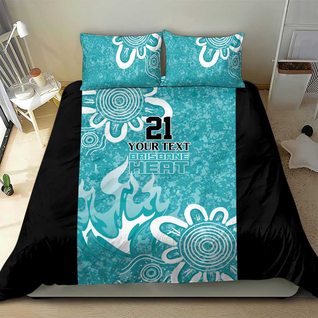 Brisbane Heat Custom Bedding Set Minimalism Aboriginal - Vibe Hoodie Shop
