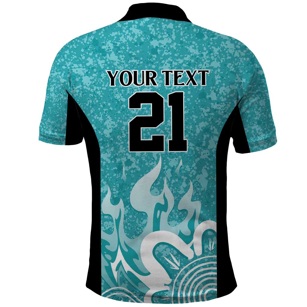 Brisbane Heat Custom Polo Shirt Minimalism Aboriginal LT9 - Vibe Hoodie Shop