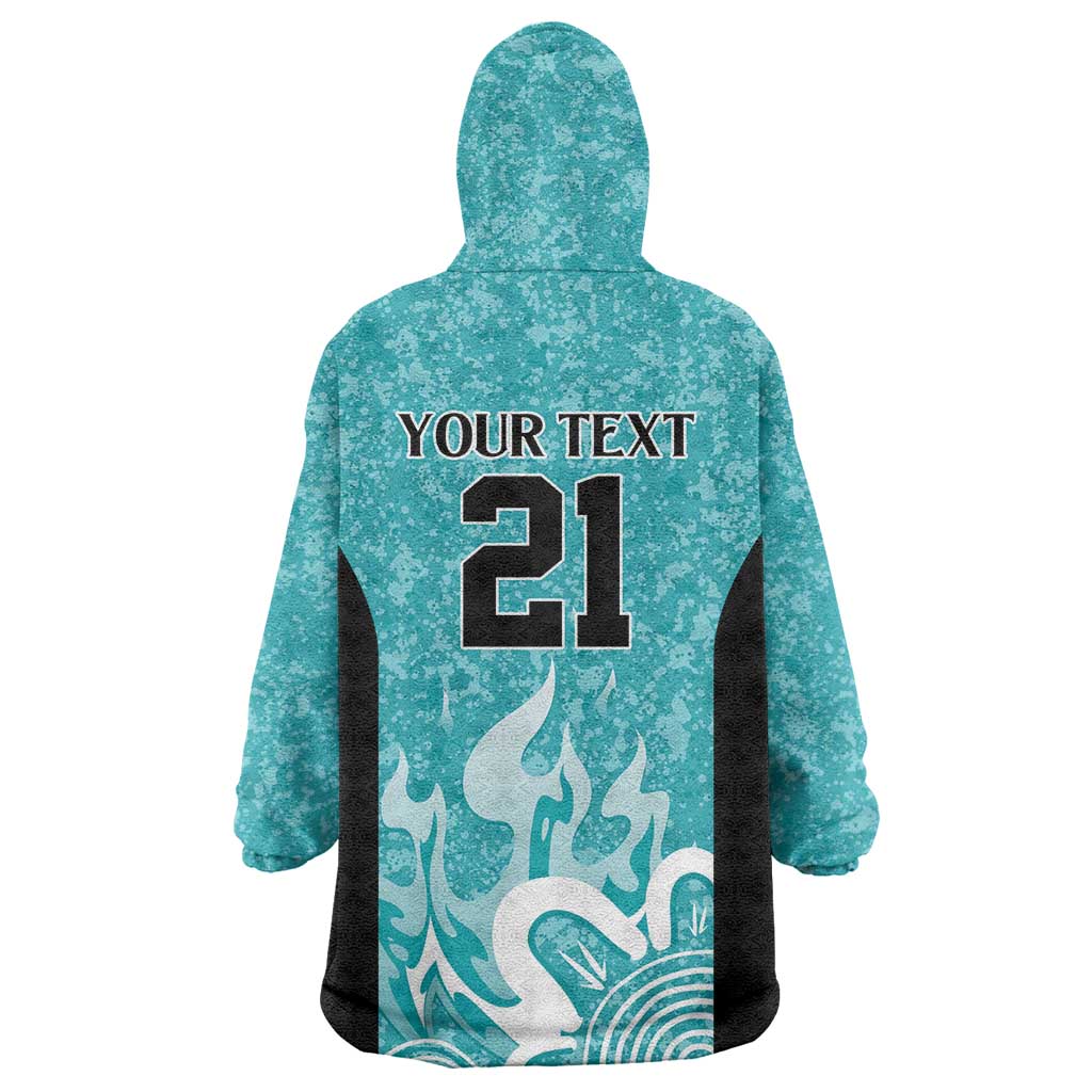 Brisbane Heat Custom Wearable Blanket Hoodie Minimalism Aboriginal - Vibe Hoodie Shop