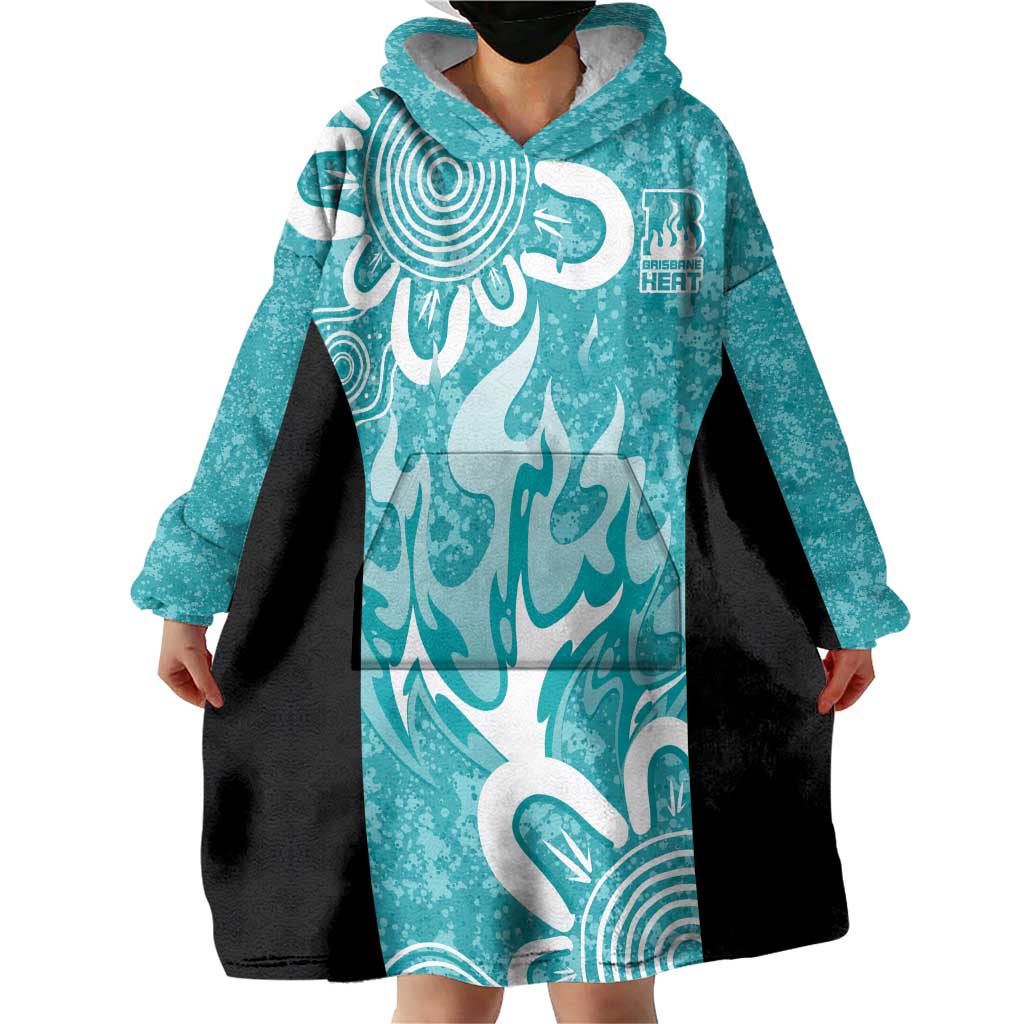 Brisbane Heat Custom Wearable Blanket Hoodie Minimalism Aboriginal - Vibe Hoodie Shop