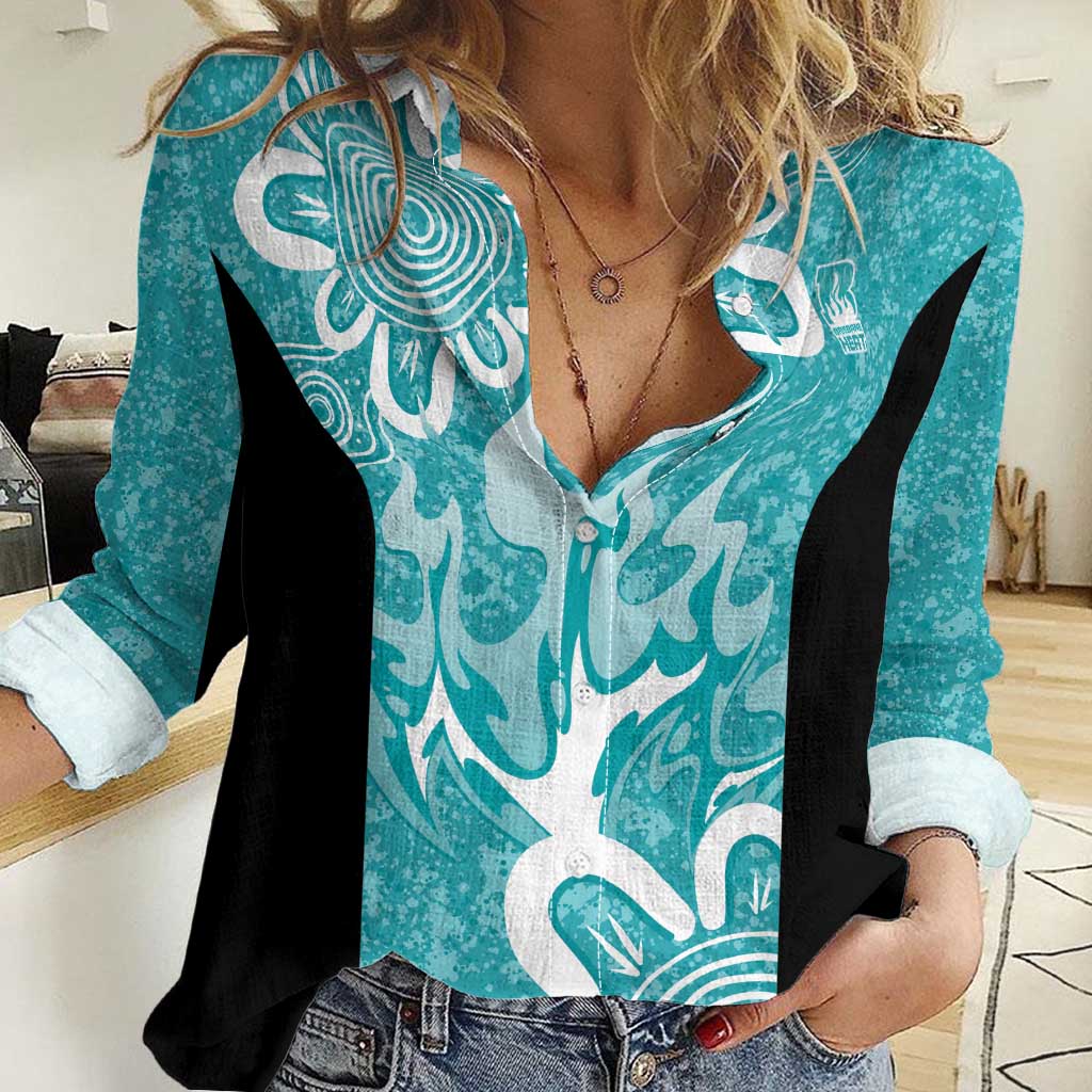 Brisbane Heat Custom Women Casual Shirt Minimalism Aboriginal - Vibe Hoodie Shop