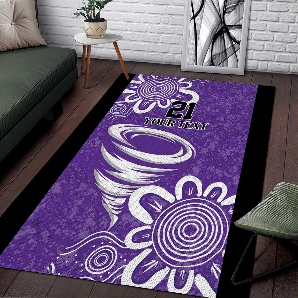 Hobart Hurricanes Custom Area Rug Minimalism Aboriginal - Vibe Hoodie Shop