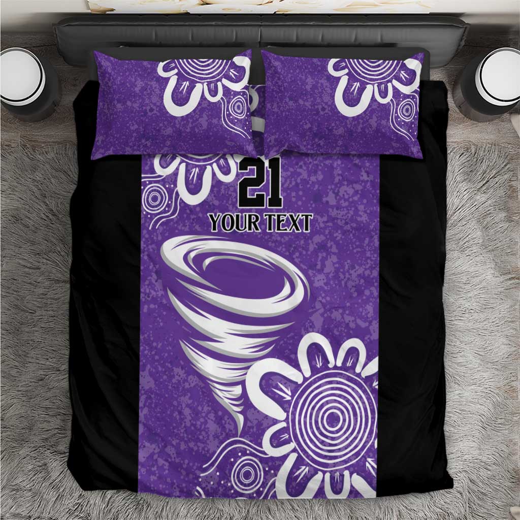 Hobart Hurricanes Custom Bedding Set Minimalism Aboriginal - Vibe Hoodie Shop