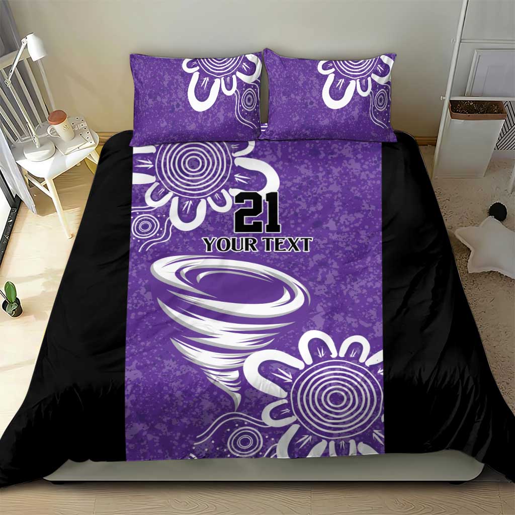 Hobart Hurricanes Custom Bedding Set Minimalism Aboriginal - Vibe Hoodie Shop