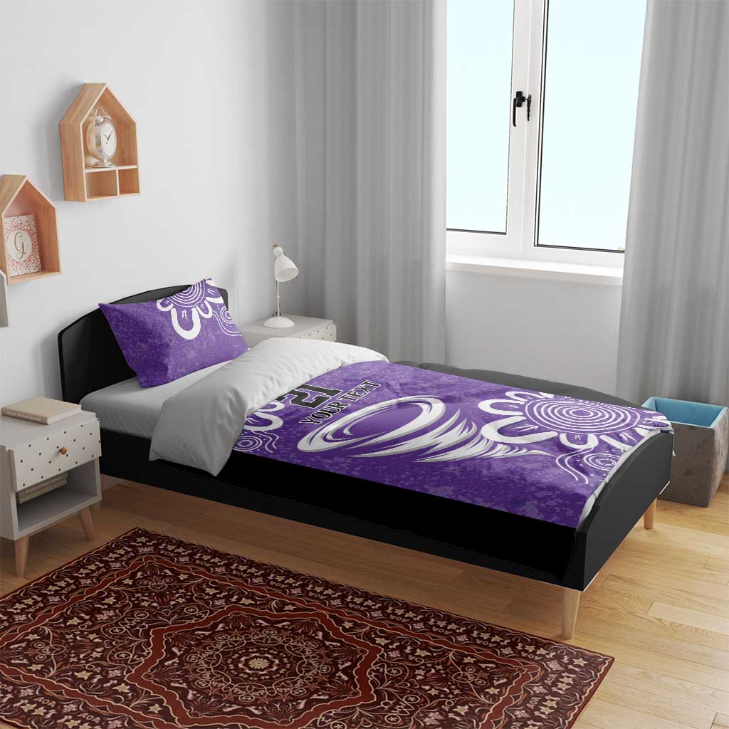 Hobart Hurricanes Custom Bedding Set Minimalism Aboriginal - Vibe Hoodie Shop