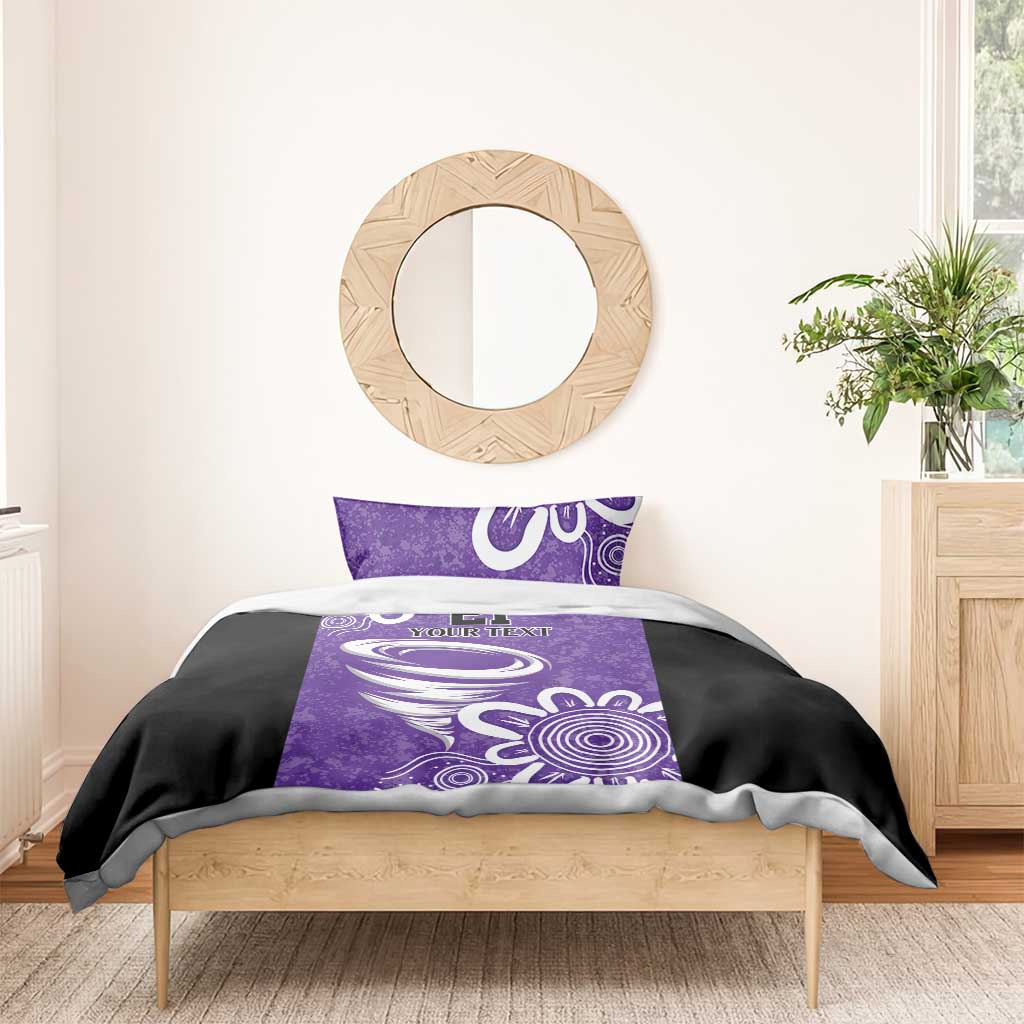 Hobart Hurricanes Custom Bedding Set Minimalism Aboriginal - Vibe Hoodie Shop
