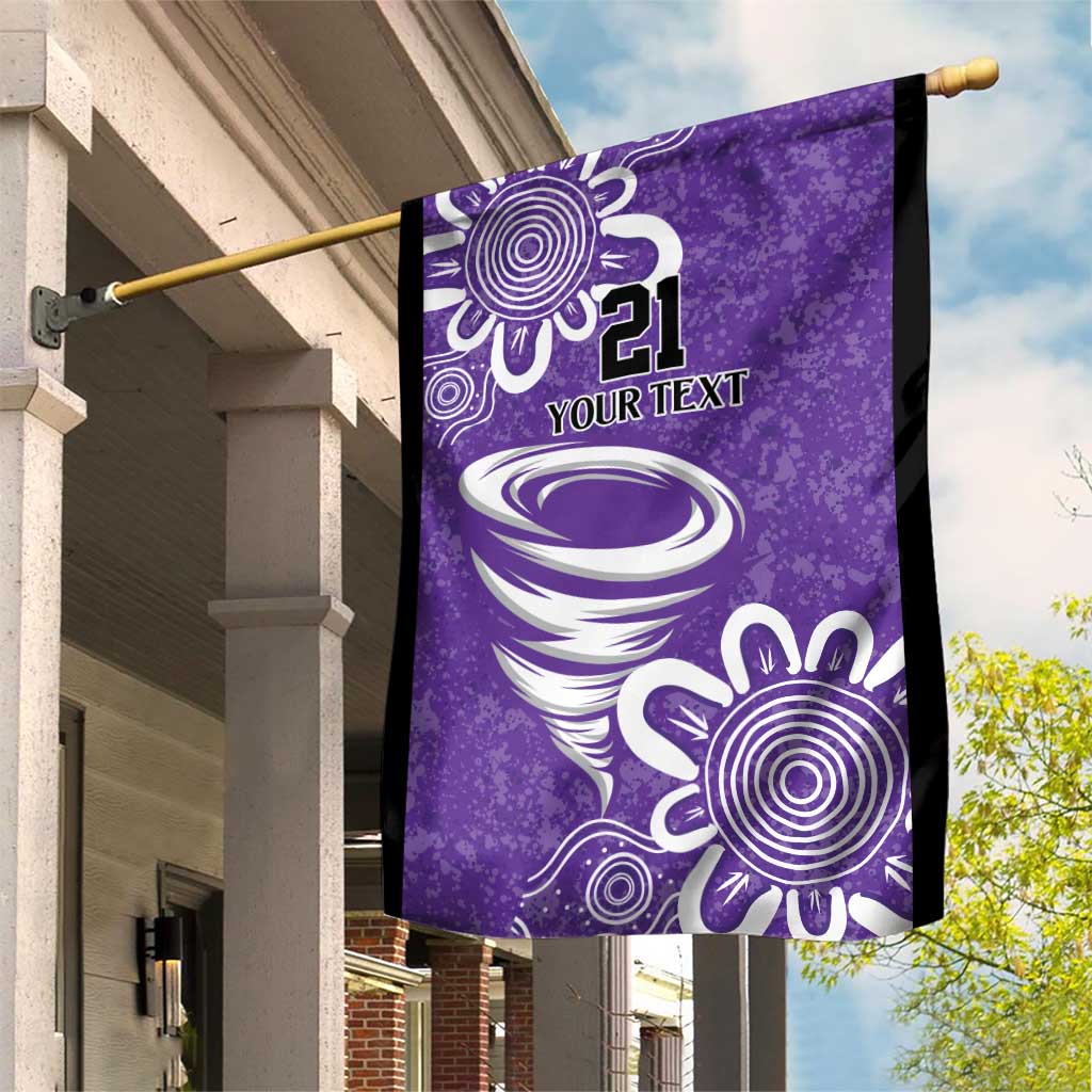 Hobart Hurricanes Custom Garden Flag Minimalism Aboriginal - Vibe Hoodie Shop