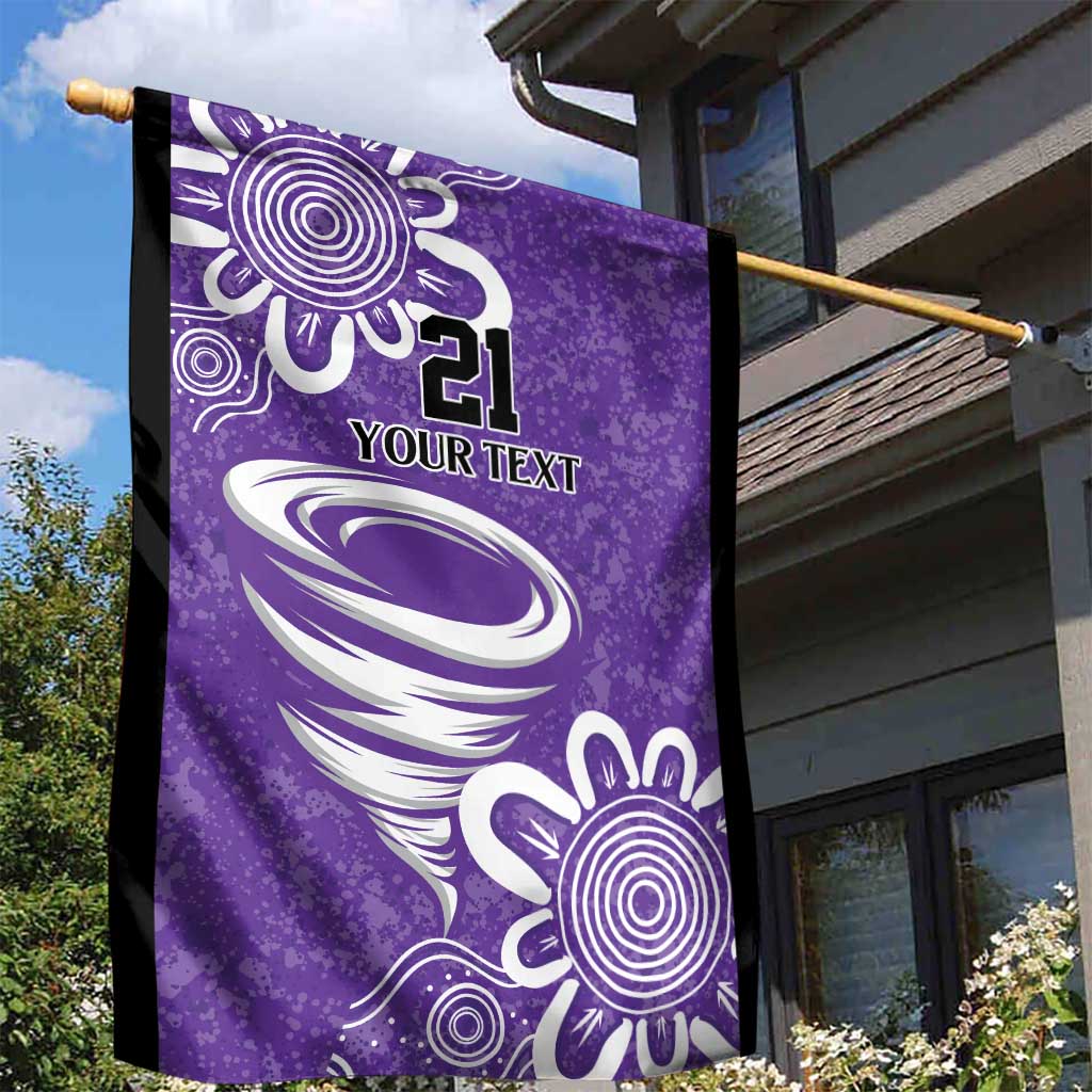 Hobart Hurricanes Custom Garden Flag Minimalism Aboriginal - Vibe Hoodie Shop
