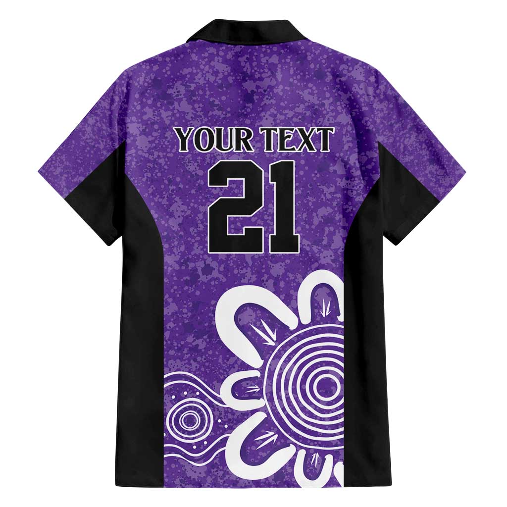 Hobart Hurricanes Custom Hawaiian Shirt Minimalism Aboriginal - Vibe Hoodie Shop