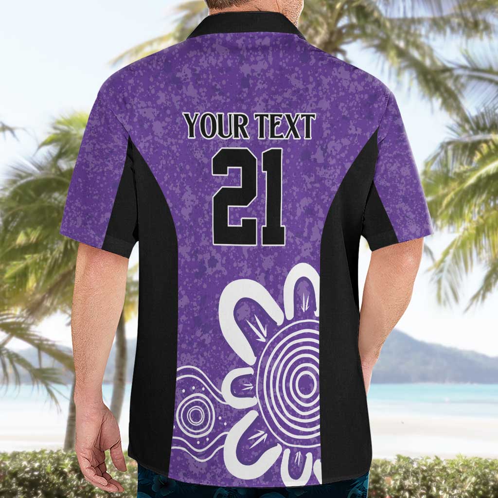 Hobart Hurricanes Custom Hawaiian Shirt Minimalism Aboriginal - Vibe Hoodie Shop