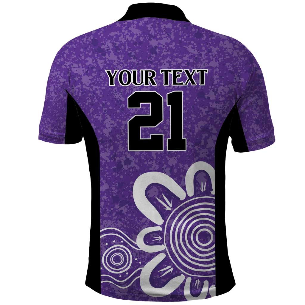 Hobart Hurricanes Custom Polo Shirt Minimalism Aboriginal LT9 - Vibe Hoodie Shop